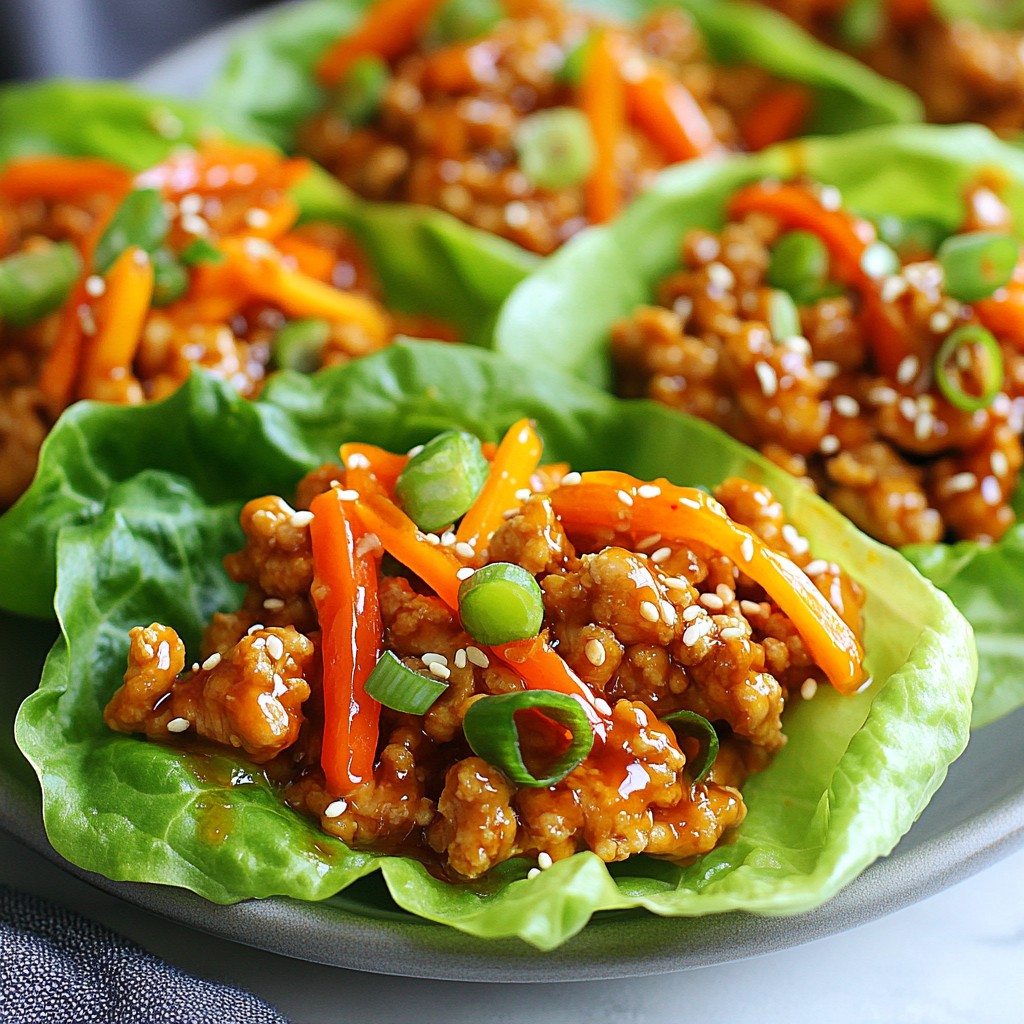 Sriracha Honey Chicken Lettuce Wraps Flavorful Dish