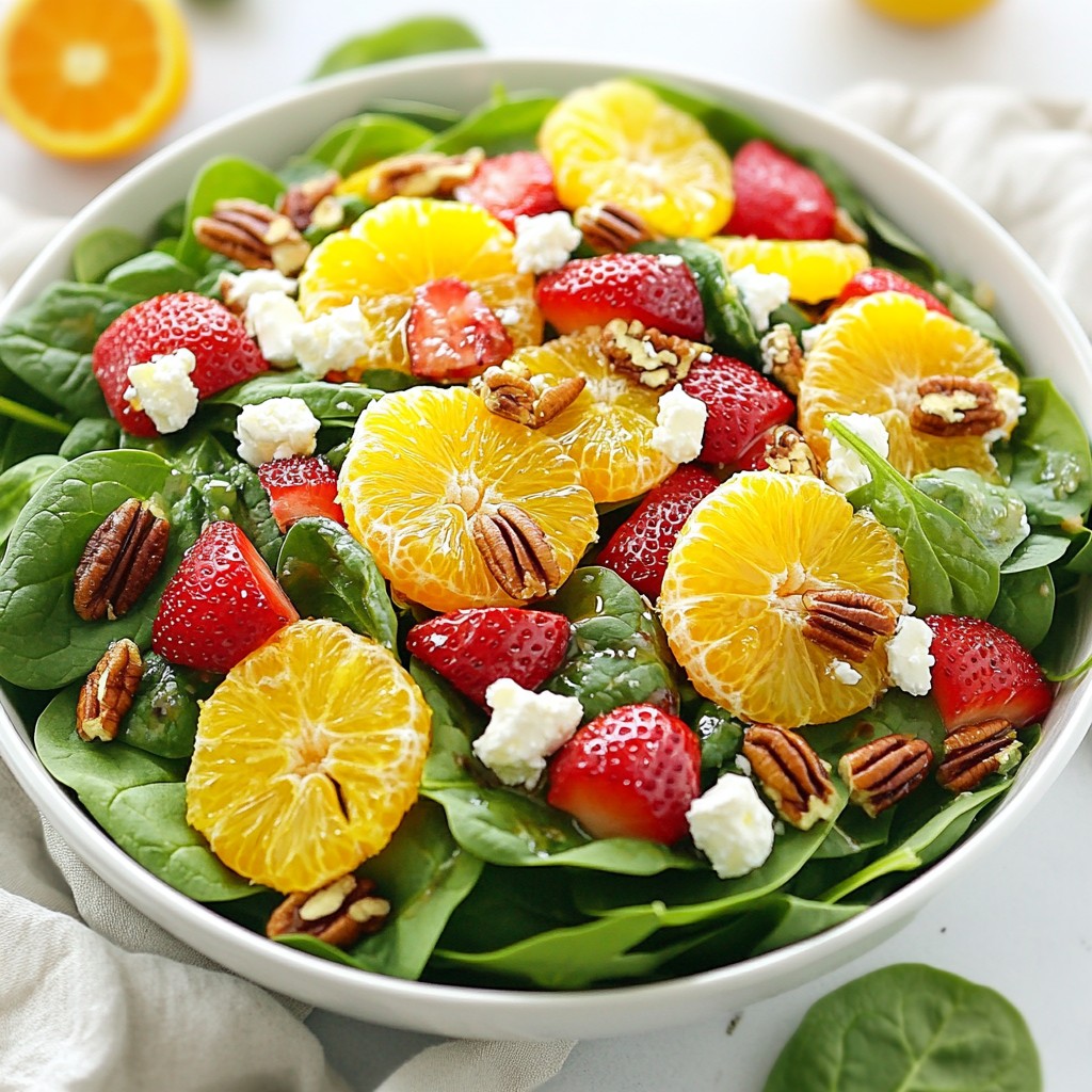 Strawberry Citrus Spinach Salad Delightful and Fresh
