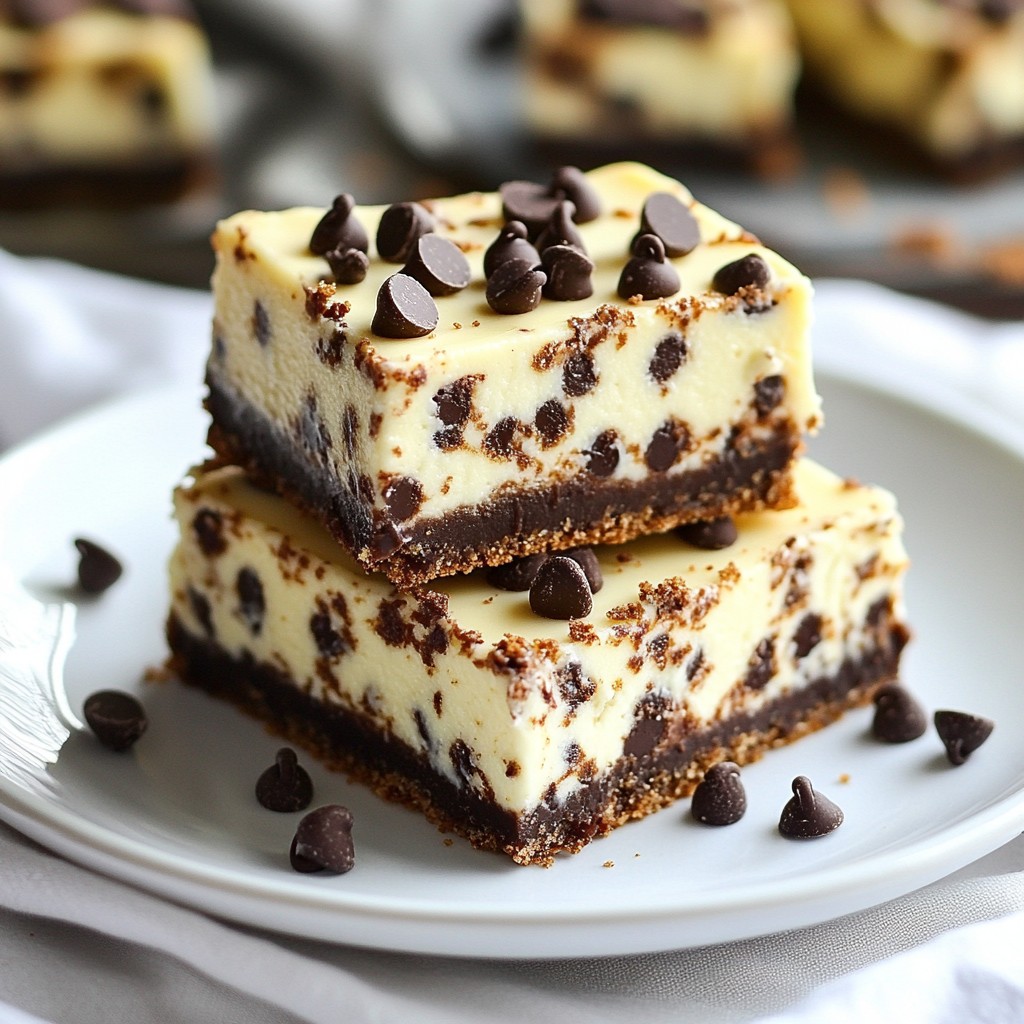 Chocolate Chip Cheesecake Bars Delightful and Easy Treat
