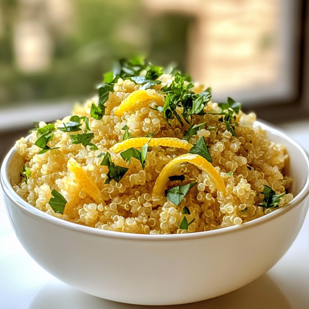 Creamy Lemon Garlic Quinoa Tasty and Simple Dish