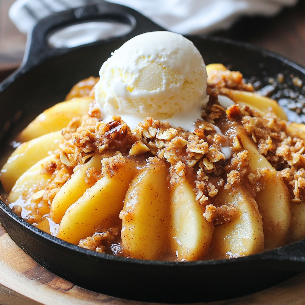 Cinnamon Apple Crumble Skillet Delightful and Easy