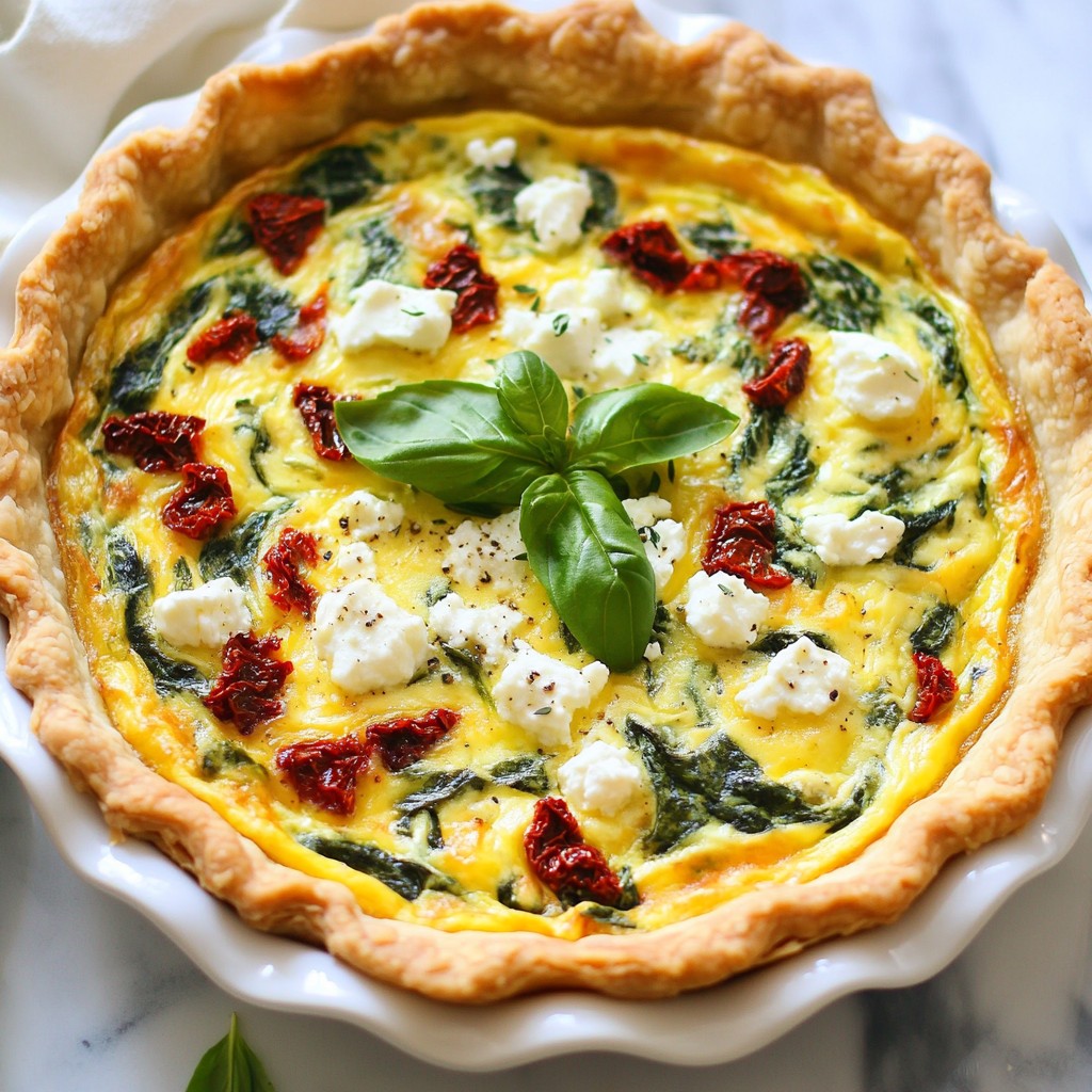 Sun-Dried Tomato Spinach Quiche Easy Delicious Recipe