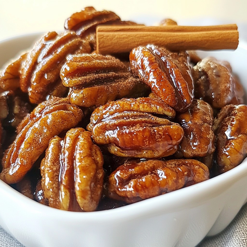 Maple Cinnamon Roasted Pecans Tasty Snack Recipe
