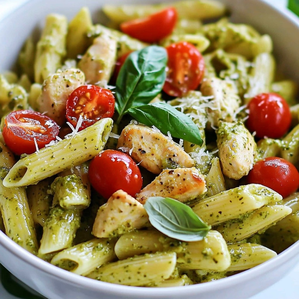One-Pot Creamy Pesto Chicken Pasta Delightful Recipe