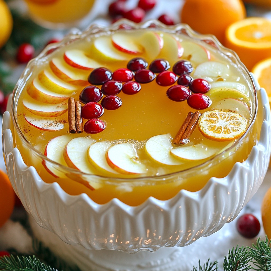 Sparkling Apple Cider Punch Refreshing and Flavorful Drink