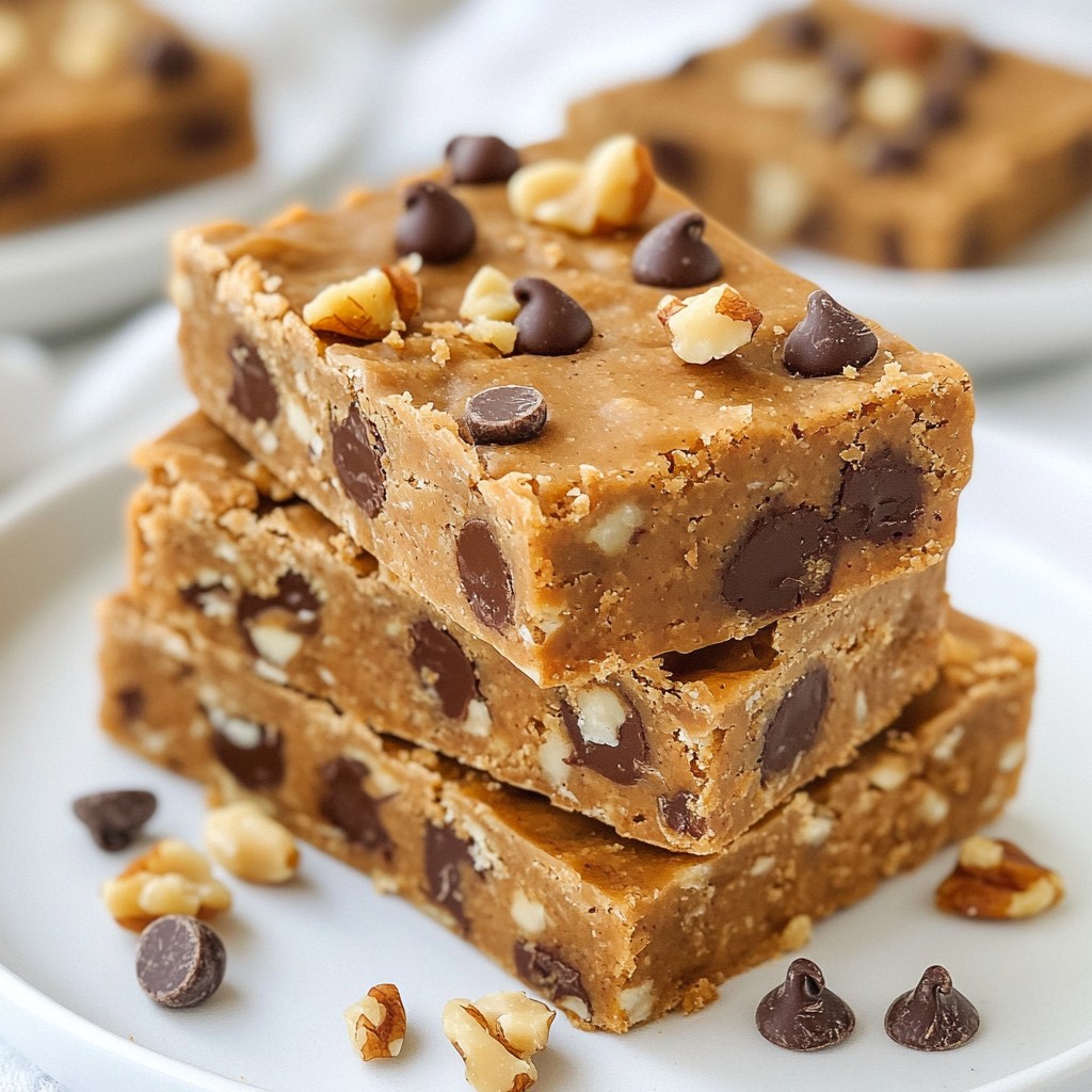 Peanut Butter Chocolate Chip Energy Bars Easy Recipe