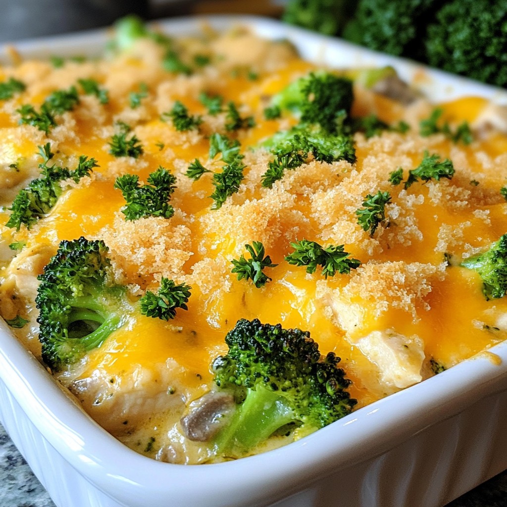 Family Dinners Cheesy Broccoli Chicken Bake Delight