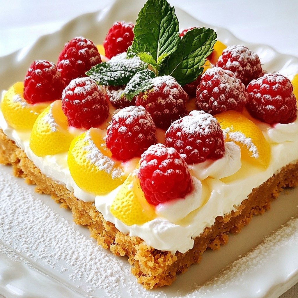 Lemon Raspberry Yogurt Tart Refreshing Dessert Recipe