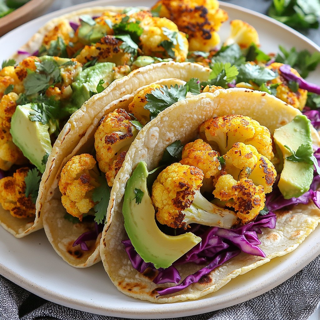 Roasted Cauliflower Tikka Tacos Flavorful and Simple