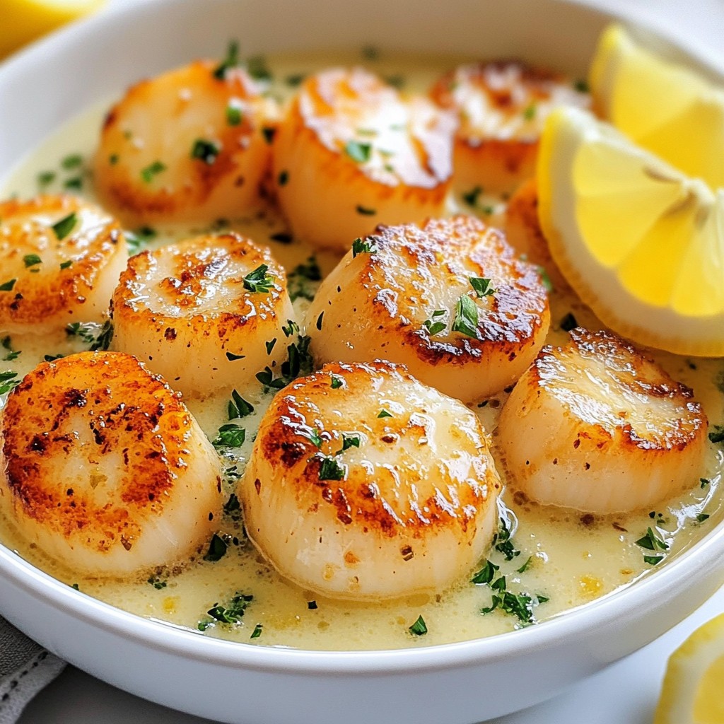 Creamy Garlic Butter Scallops Simple and Flavorful Dish