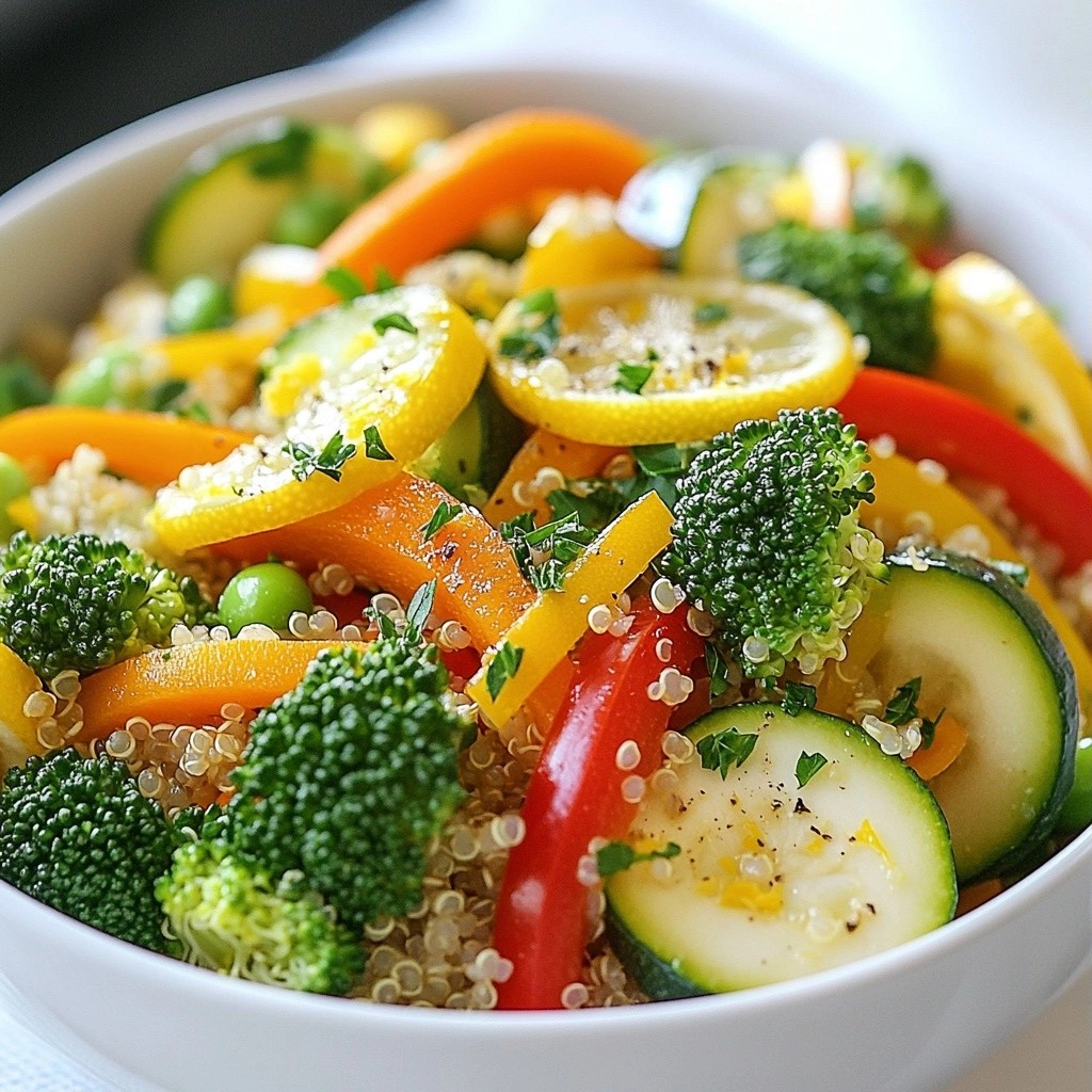 Meal Prep Dinners Quinoa and Lemon Herb Veggie Dish