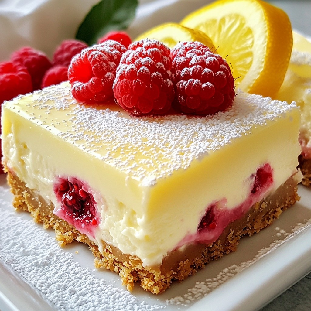 Lemon Raspberry Cheesecake Bars Delightful and Easy Recipe