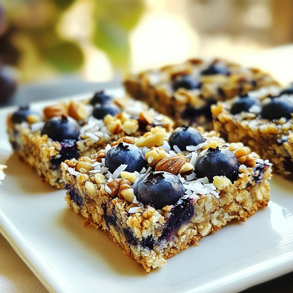 Blueberry Oatmeal Breakfast Bars Nutritious and Easy