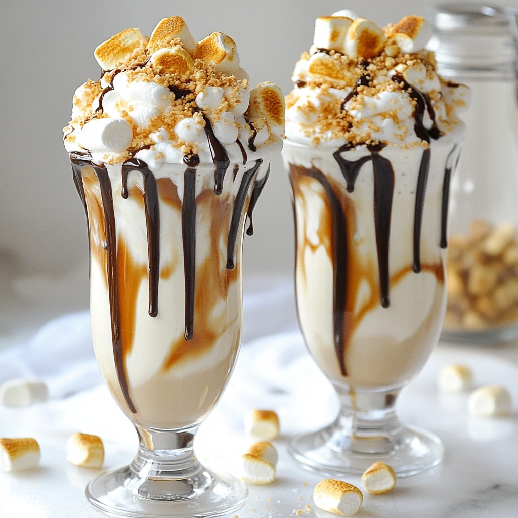 Toasted Marshmallow Chocolate Milkshake Delightful Treat