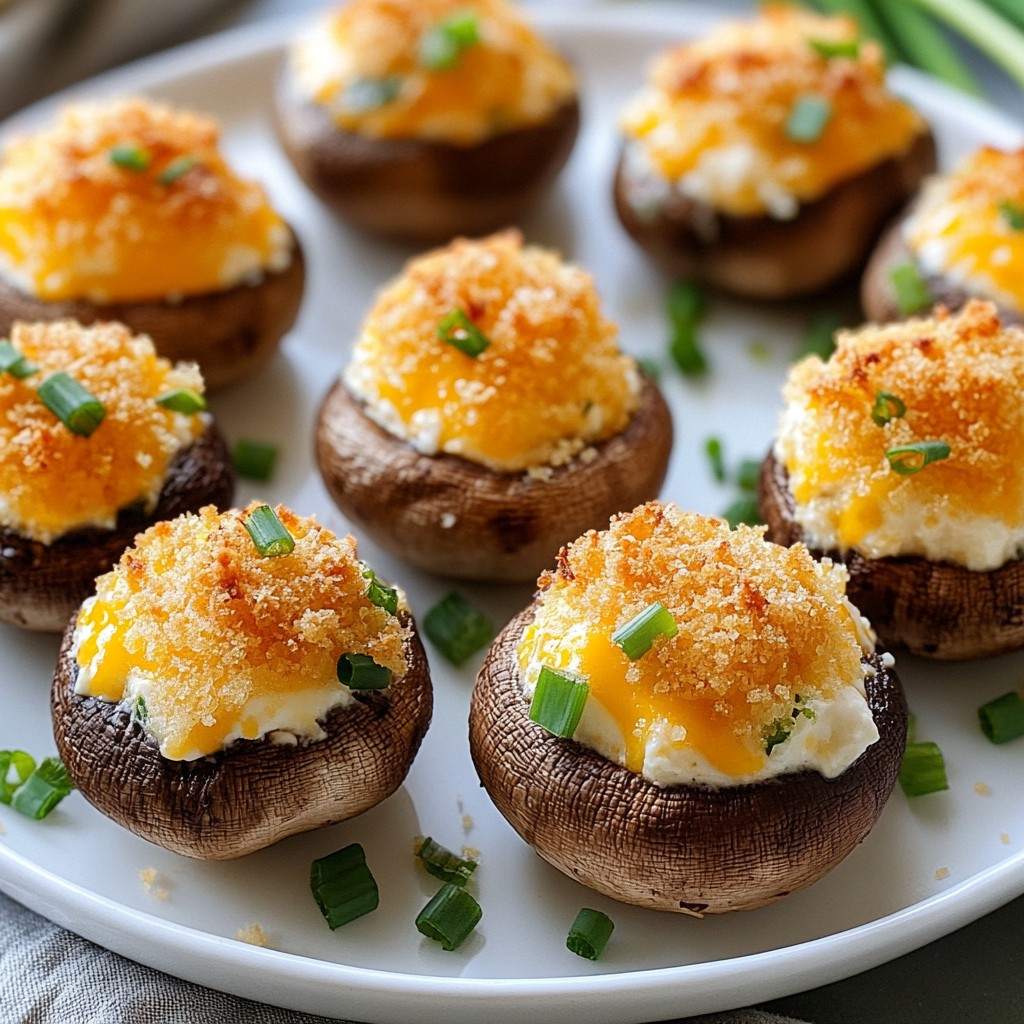 Jalapeno Popper Stuffed Mushrooms Savory and Simple