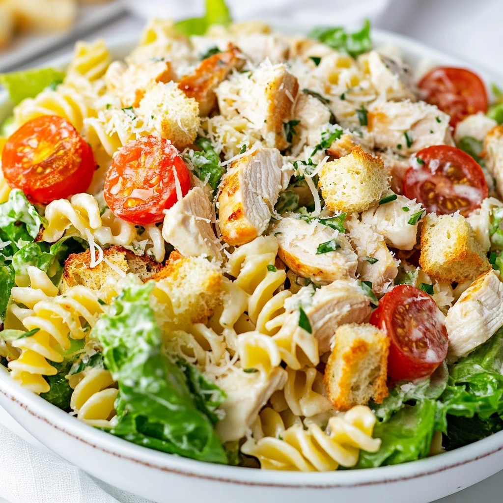 Chicken Caesar Pasta Salad Simple and Tasty Meal
