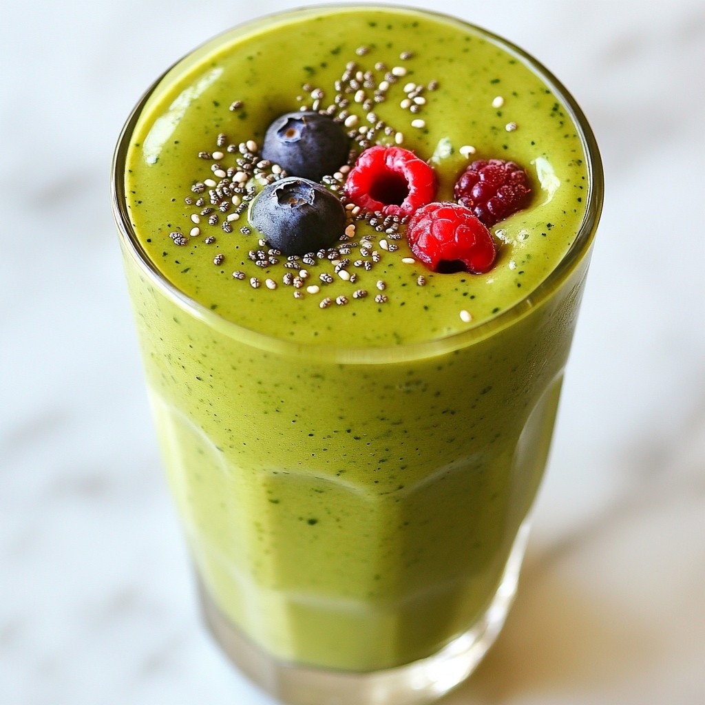 Berry Blast Green Smoothie Energizing and Healthy Treat
