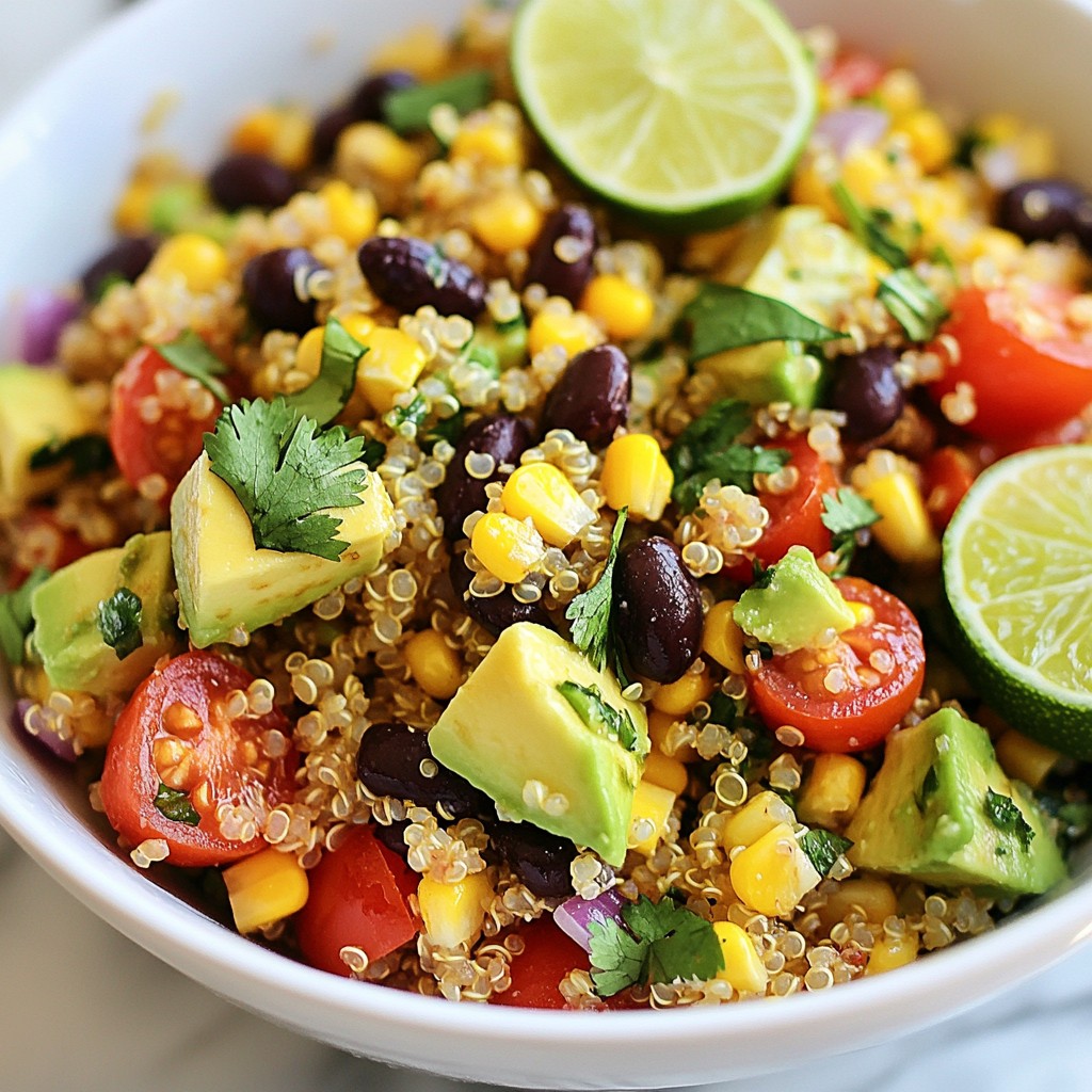 Cilantro Lime Quinoa Salad Fresh and Flavorful Dish