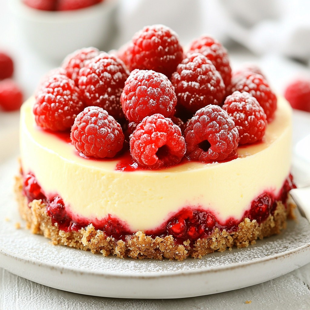 Creamy White Chocolate Raspberry Cheesecake Delight