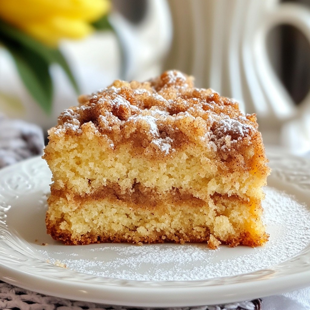 Cinnamon Streusel Coffee Cake Irresistibly Soft Slice