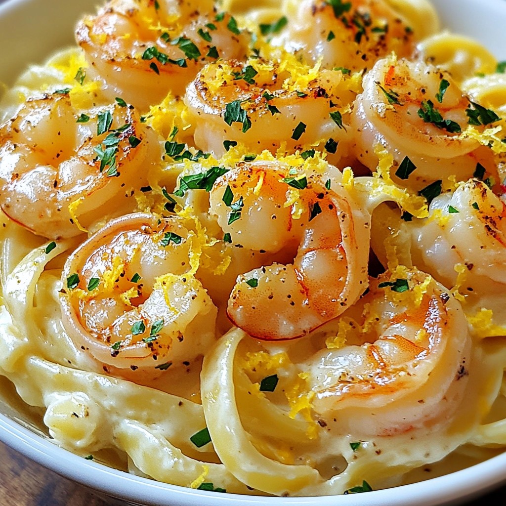 Garlic Butter Shrimp Alfredo Quick and Tasty Meal