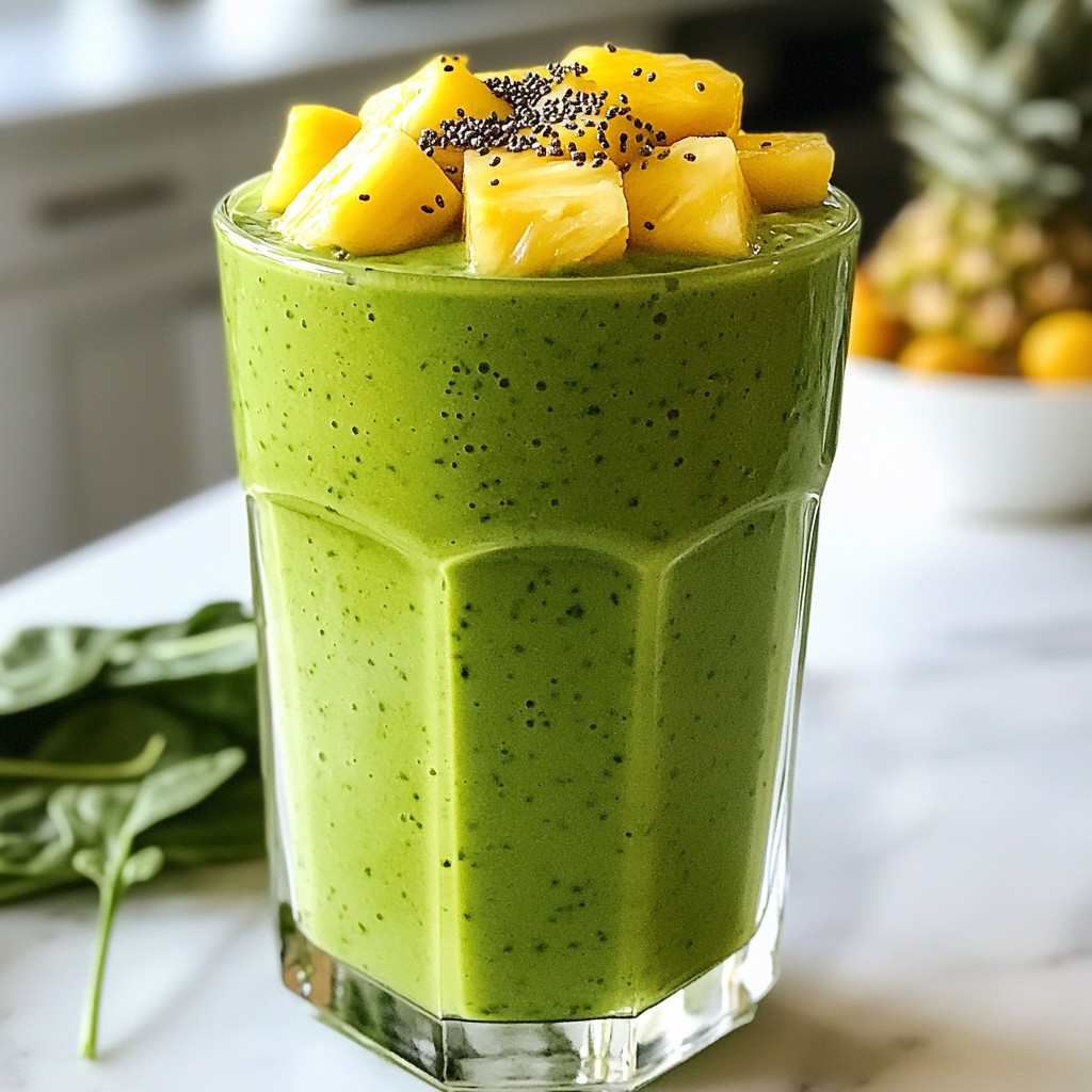 Tropical Green Smoothie Fresh and Energizing Boost