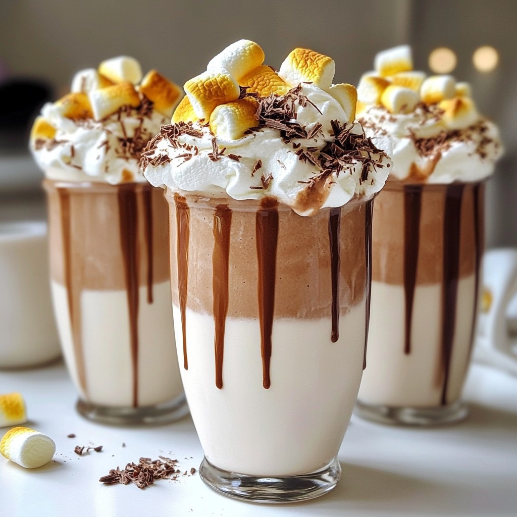 Toasted Marshmallow Chocolate Milkshake Delight