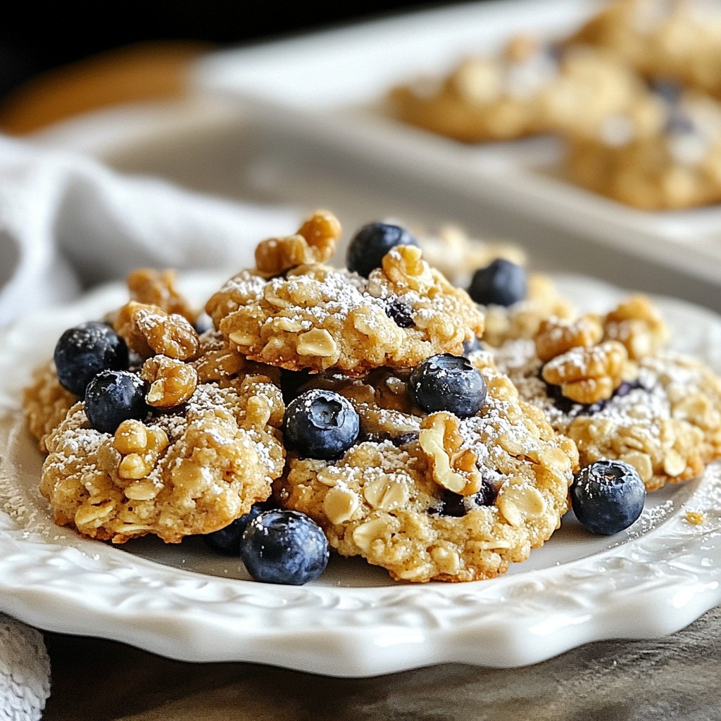 Blueberry Oatmeal Breakfast Cookies Healthy Snack Idea