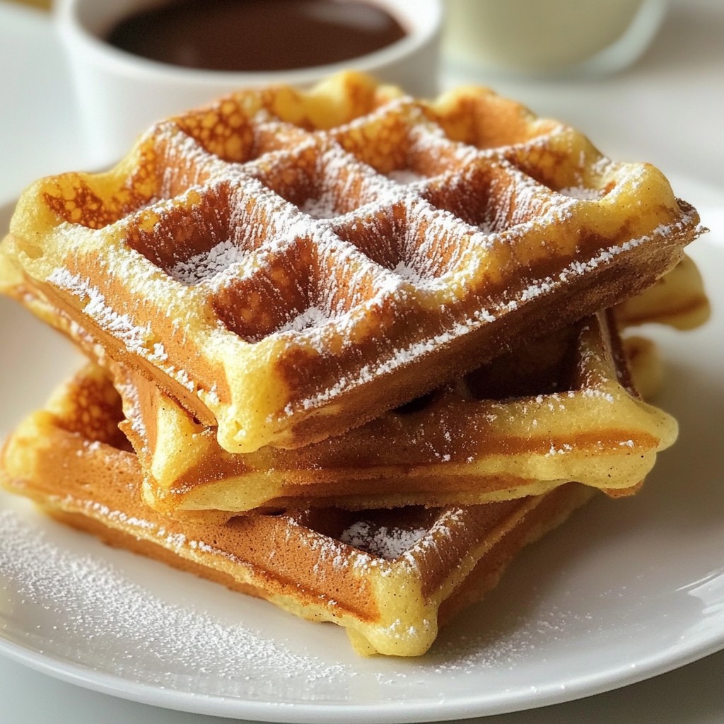 Cinnamon Sugar Churro Waffles Irresistible Breakfast Treat
