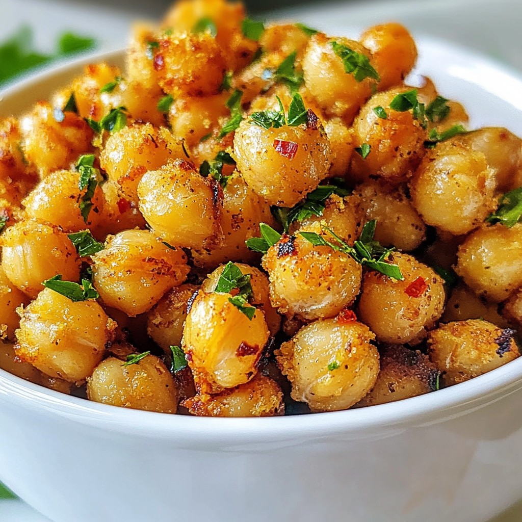 Italian Herb Roasted Chickpeas Crunchy and Flavorful
