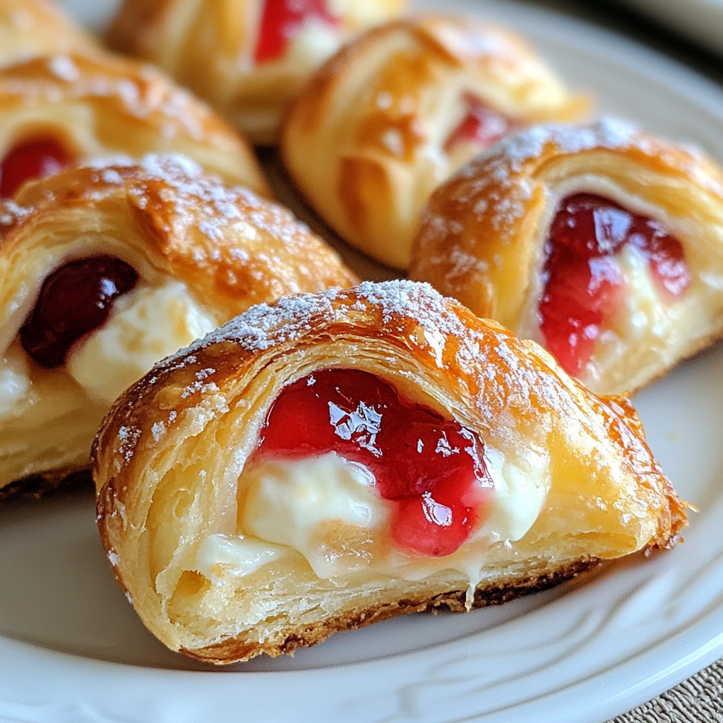 Cherry Cheesecake Crescent Bites Delightful Snack Treat