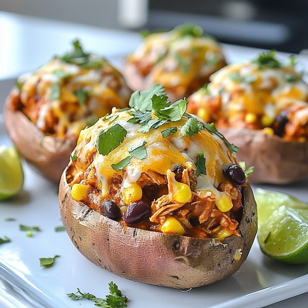 BBQ Chicken Stuffed Sweet Potatoes Flavorful Delight