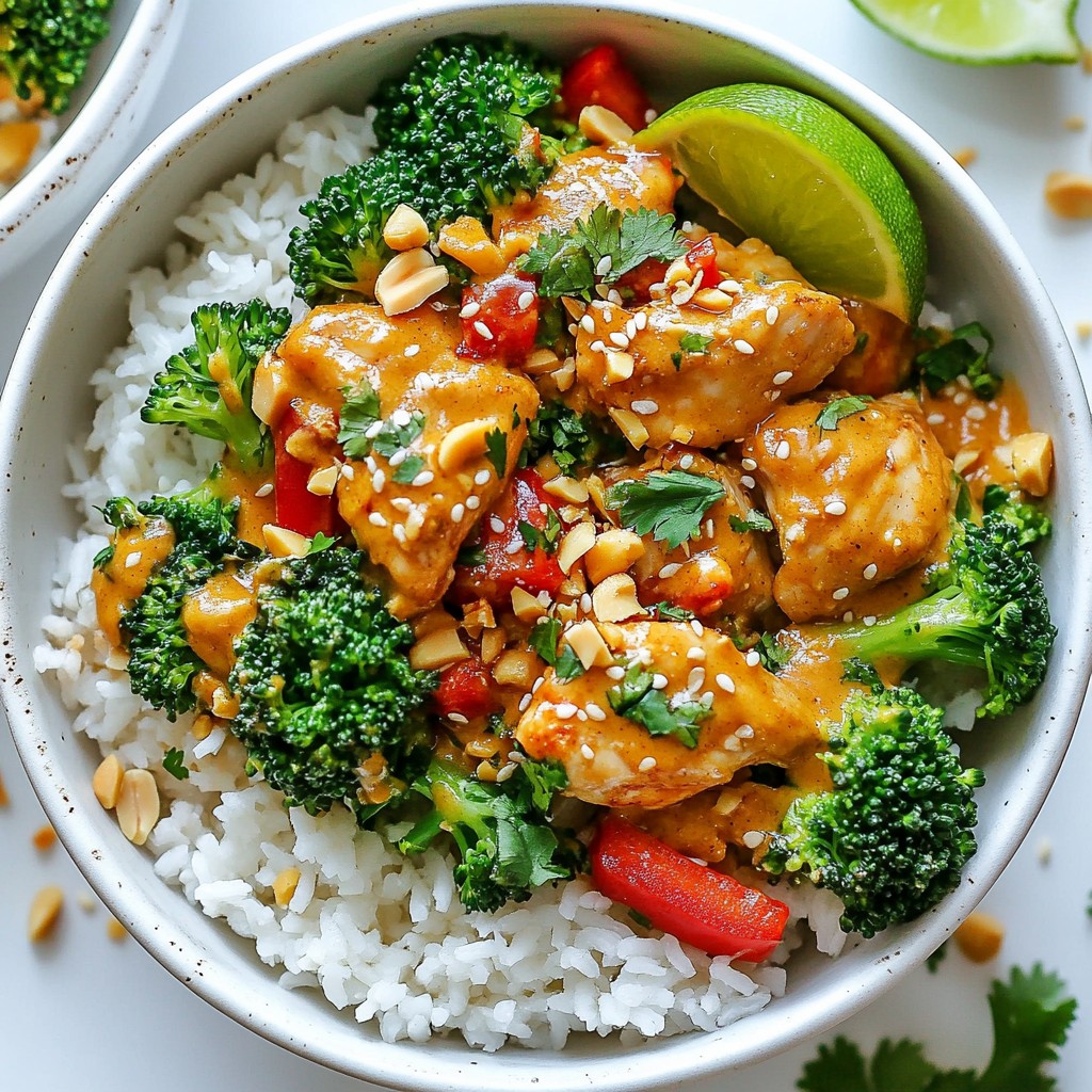 Meal Prep Dinners Thai Peanut Chicken Bowls Delight