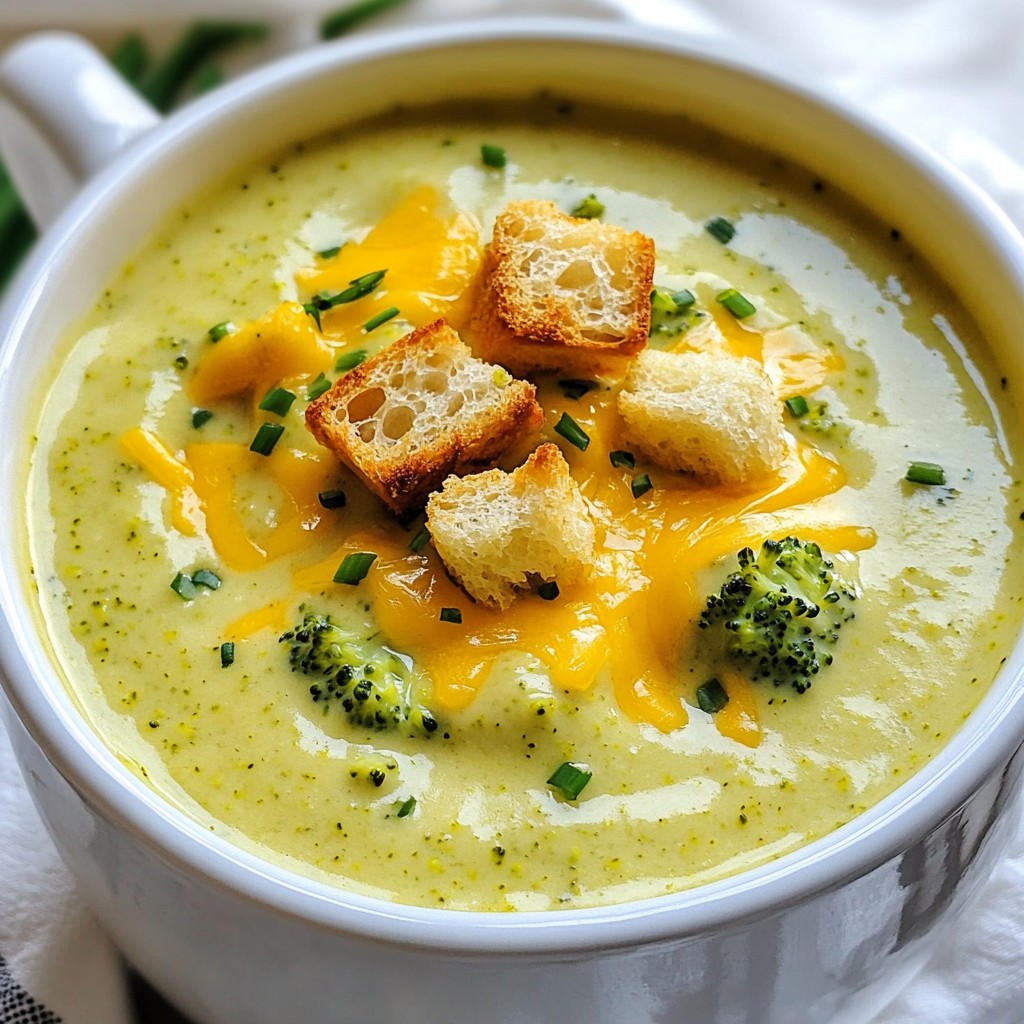 Creamy Broccoli Cheddar Soup Easy and Tasty Recipe