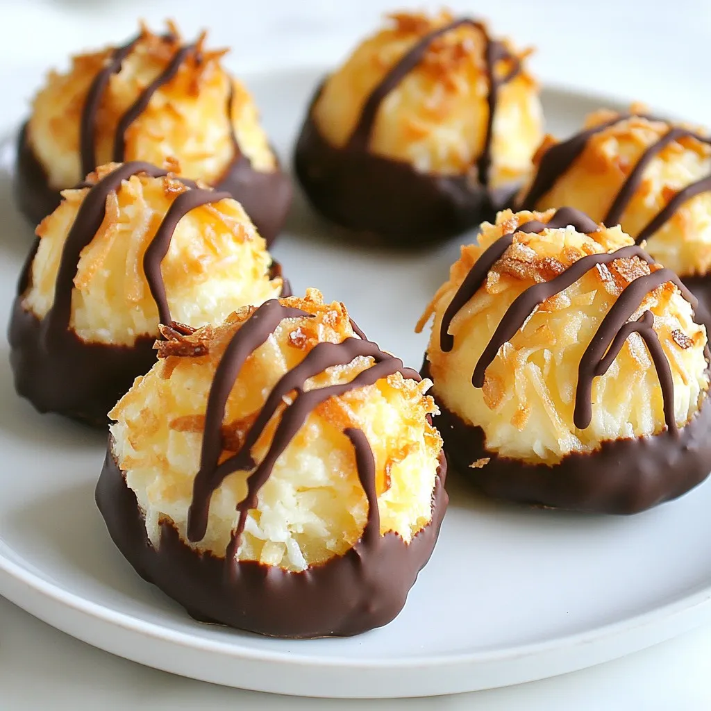 Chocolate Dipped Coconut Macaroons Simple and Tasty Treat