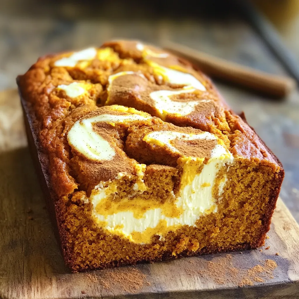 Pumpkin Cheesecake Swirl Loaf Delightful and Easy Treat